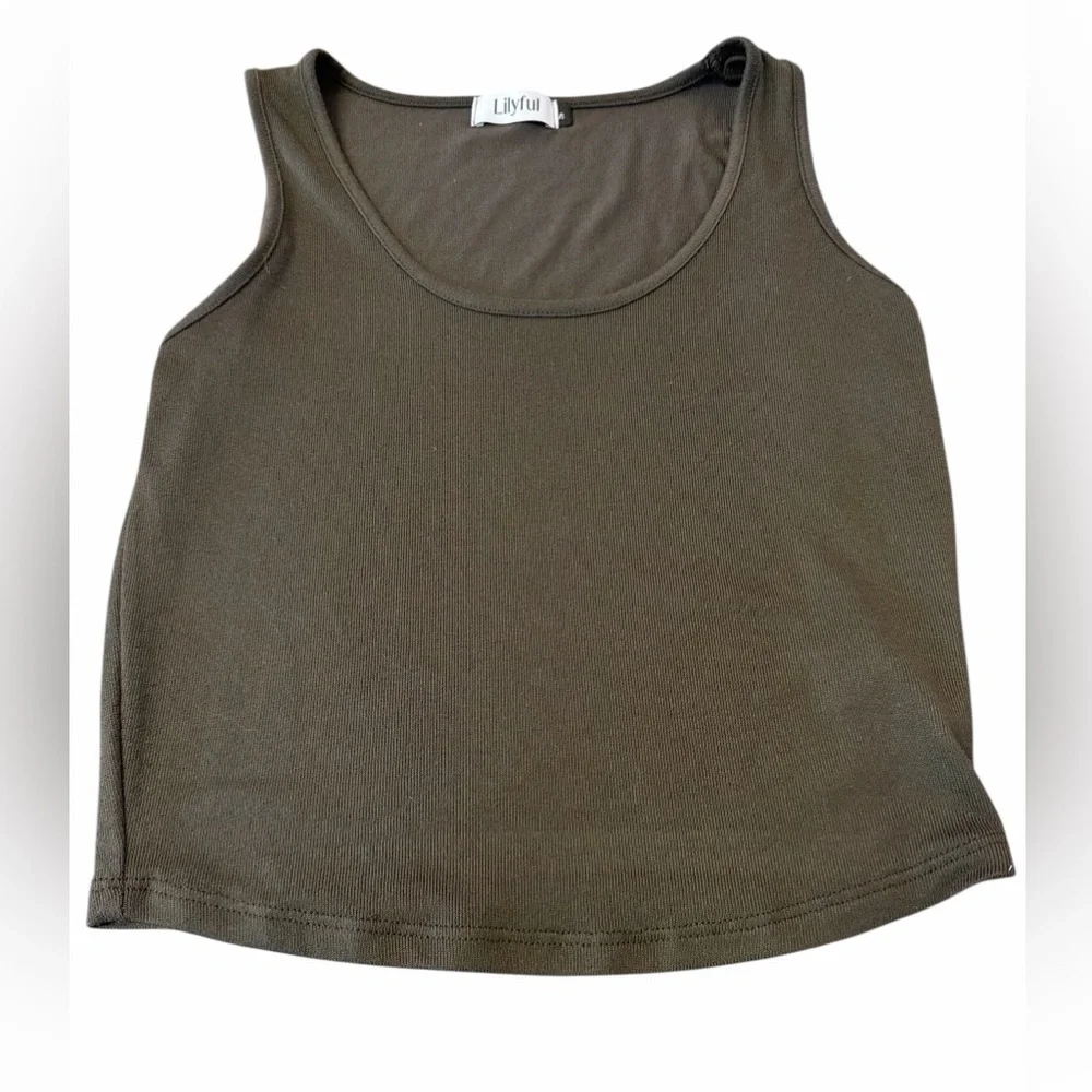 Lily full Dark Gray Tank top Womens Small - Picture 1 of 3